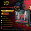 3D Shadow Box Castlevania  | Retro Shadow Box Art About Game | Shadow Box Game Decor | Gaming Shadow Box Art