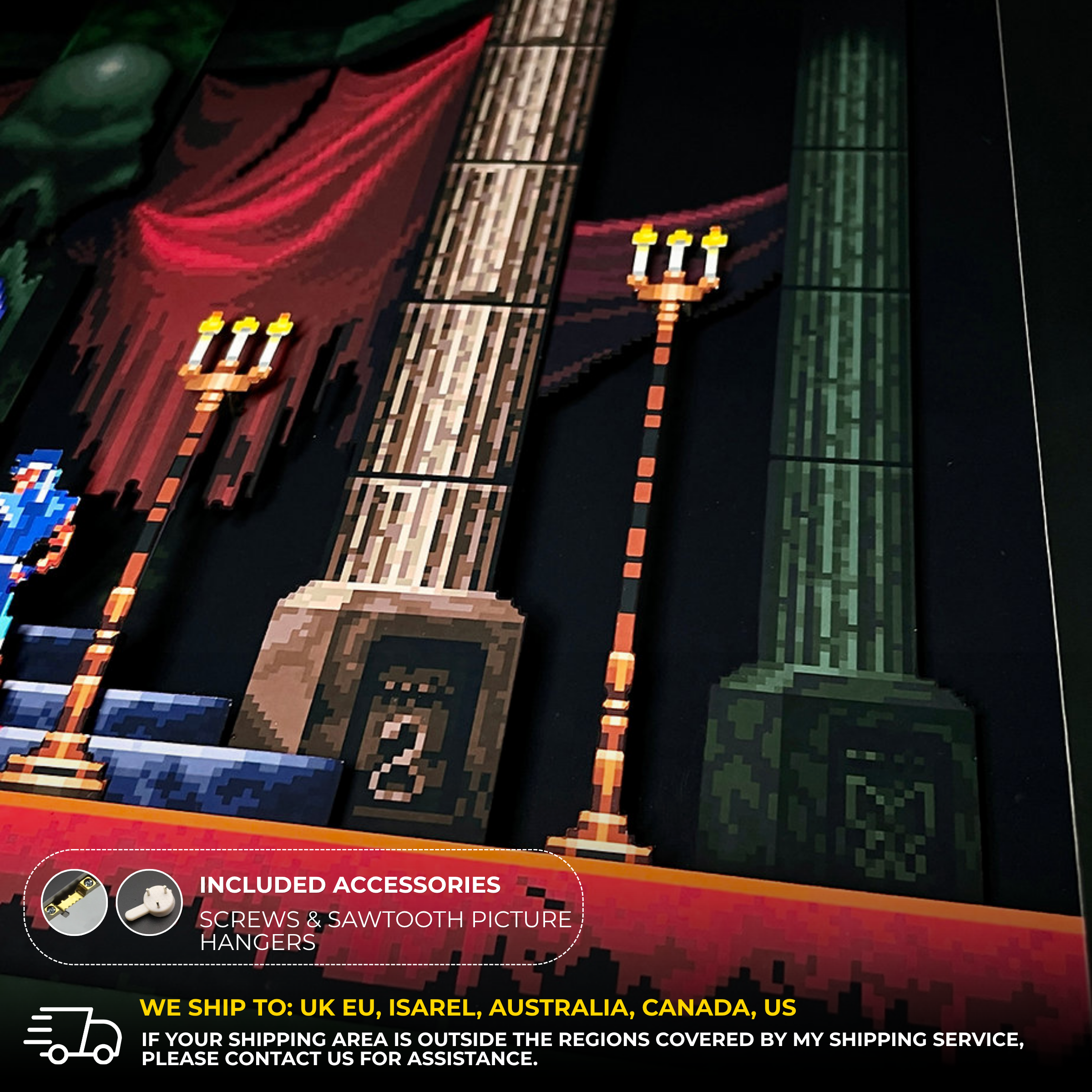 3D Shadow Box Castlevania  | Retro Shadow Box Art About Game | Shadow Box Game Decor | Gaming Shadow Box Art