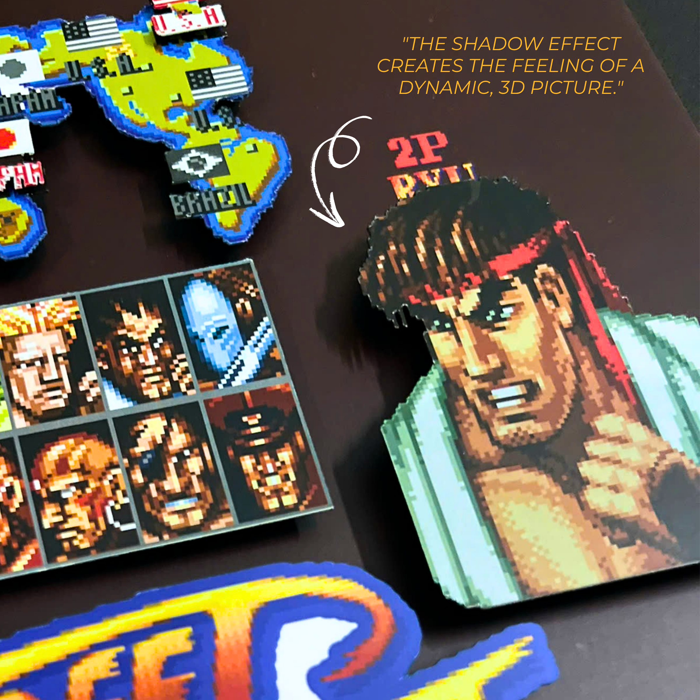 3D Shadow Box Game Street Fighter 2 45x33 Cm | Retro Shadow Box Art About Game | Shadow Box Game Decor | Gaming Shadow Box Art