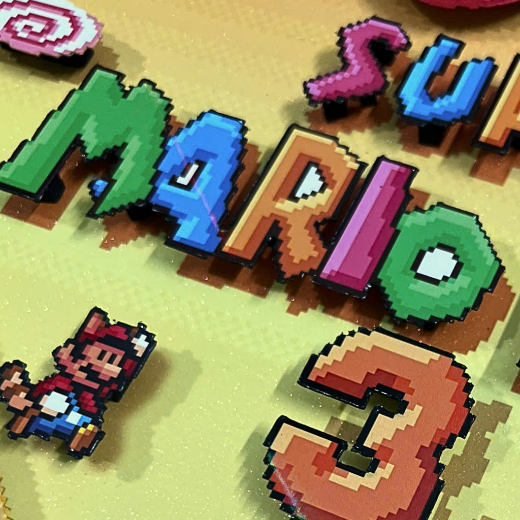 3D Shadow Box Game Super Mario Bros 45x33 Cm | Retro Shadow Box Art About Game | Shadow Box Game Decor | Gaming Shadow Box Art