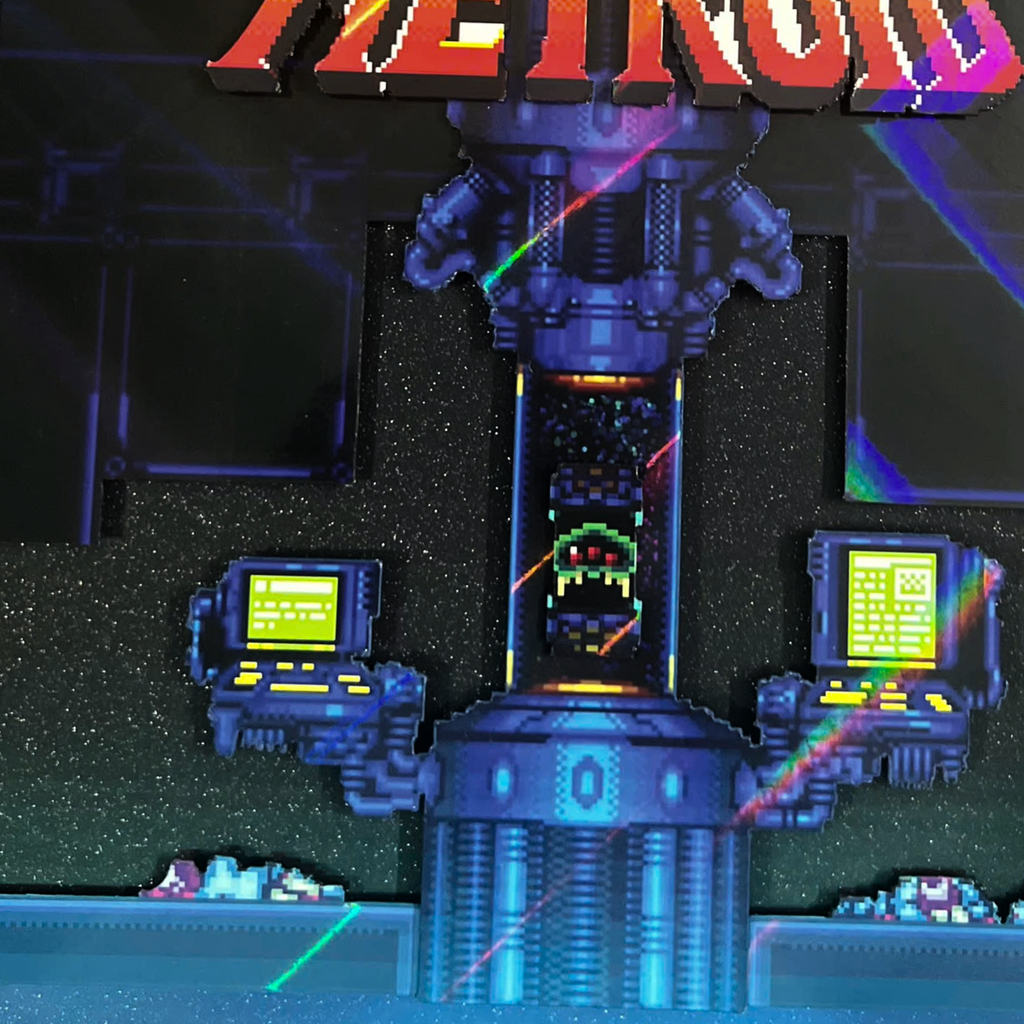 3D Shadow Box Game Super Metroid 45x33 Cm | Retro Shadow Box Art About Game | Shadow Box Game Decor | Gaming Shadow Box Art
