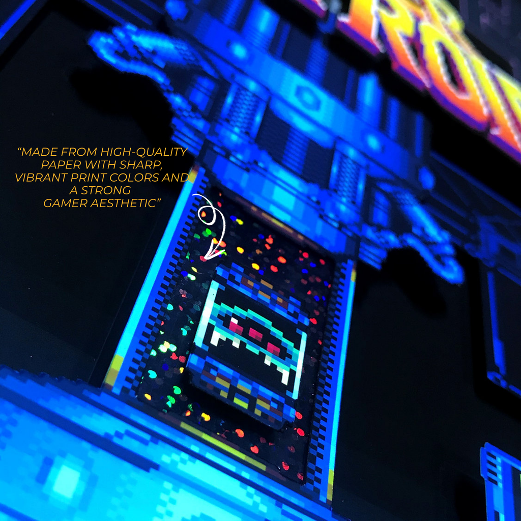 3D Shadow Box Game Super Metroid 45x33 Cm | Retro Shadow Box Art About Game | Shadow Box Game Decor | Gaming Shadow Box Art